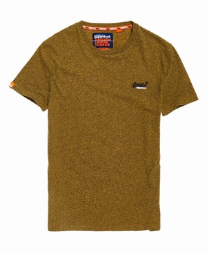 Superdry Orange Label Vintage Embroidery Férfi Pólók Arany | IERAB8740